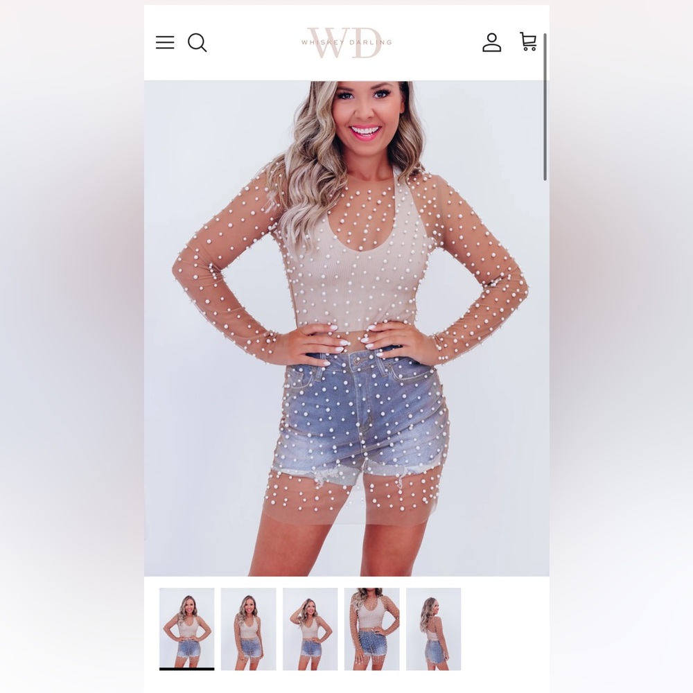 Top chic mesh pearl dress